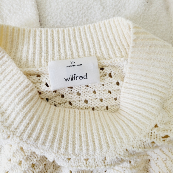 Aritzia Wilfred Cream Sleeveless Sweater Tank XS - Picture 5 of 6